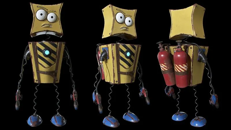 PBR Game 3D Models - Character Flamethrower