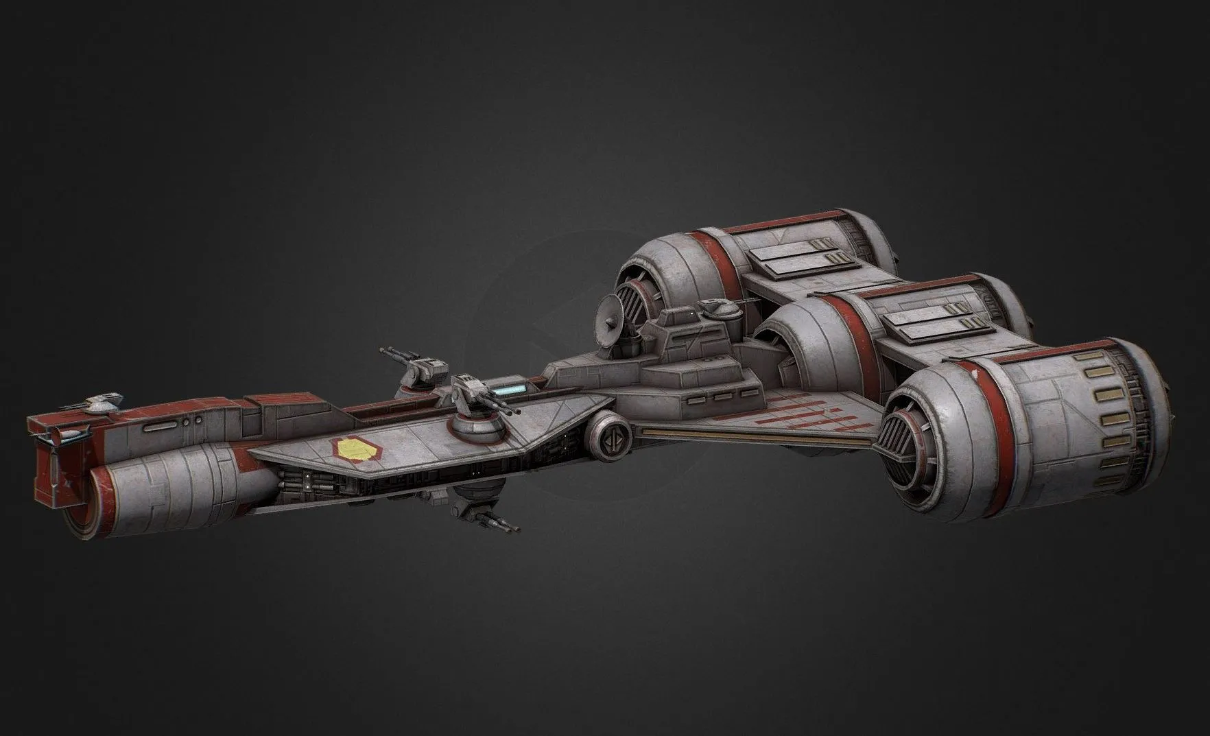 PBR Game 3D Models - Charger C 70 Heavy Corvette Commission
