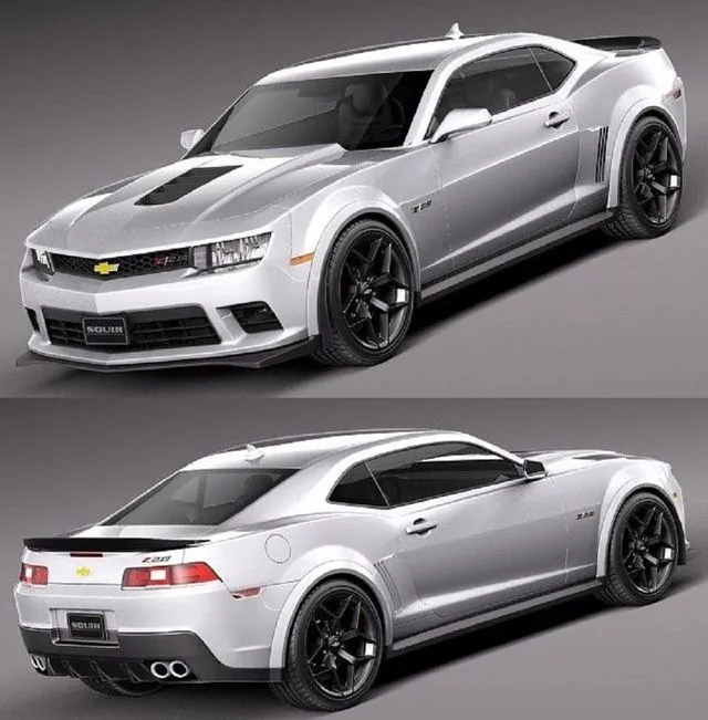 PBR Game 3D Models - Chevrolet Camaro Z28 2014