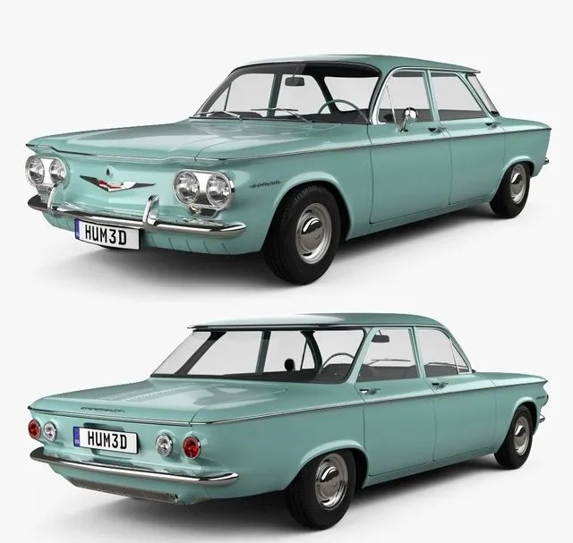 PBR Game 3D Models - Chevrolet Corvair sedan 1960