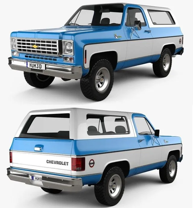 PBR Game 3D Models - Chevrolet K5 Blazer 1976