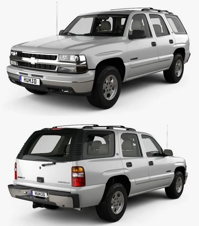 PBR Game 3D Models - Chevrolet Tahoe LS with HQ interior 2002