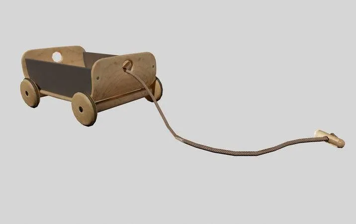 PBR Game 3D Models - Children Toy Wagon