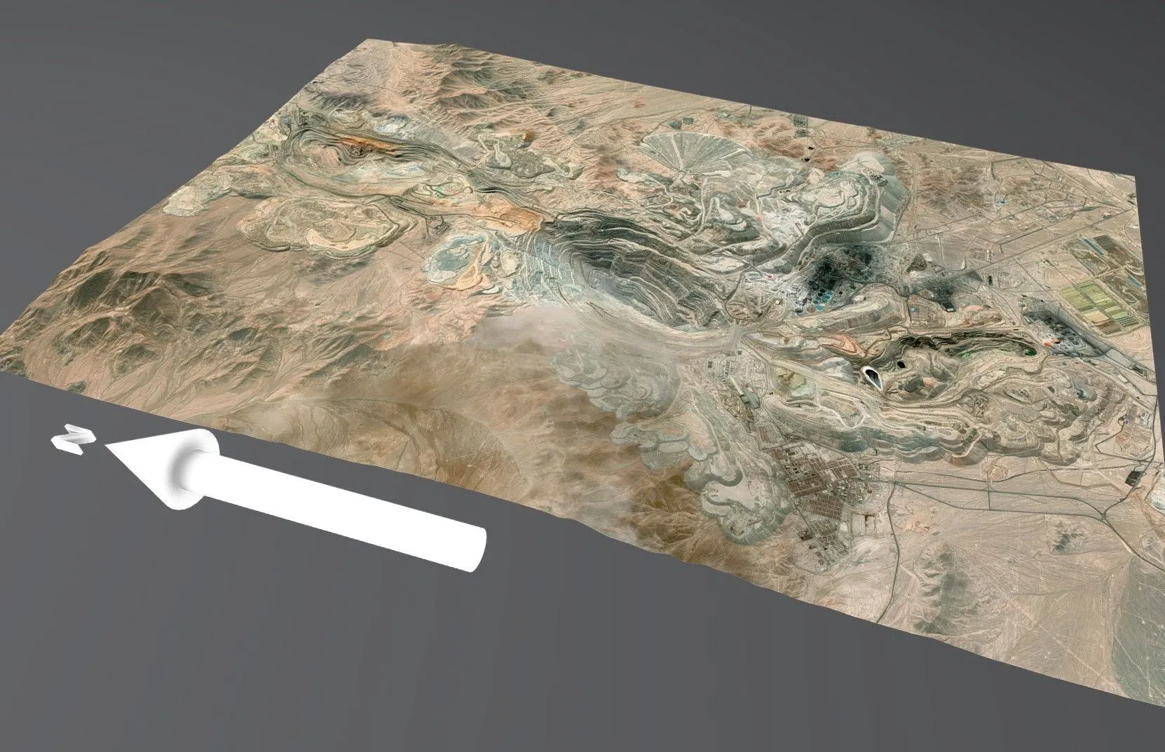 PBR Game 3D Models - Chuquicamata Mine Chile