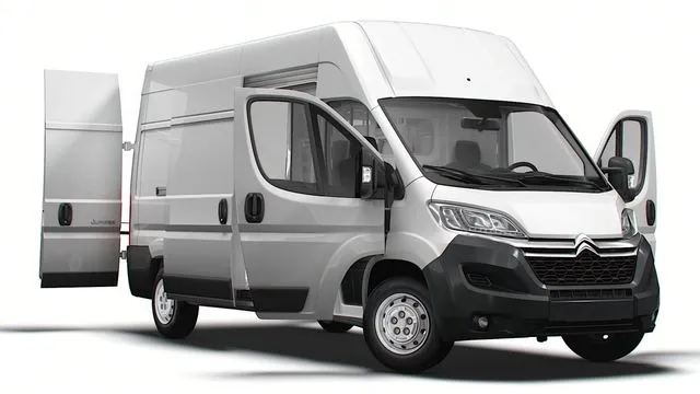 PBR Game 3D Models - Citroen Jumper Van L3H3 HQ Interior 2023