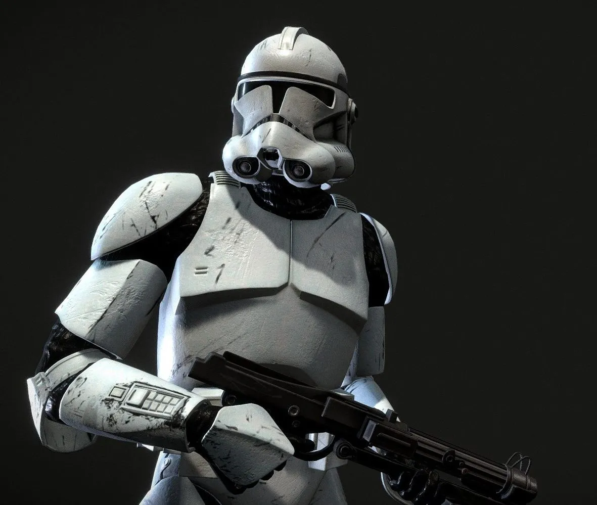 PBR Game 3D Models - Clone Trooper Phase 2 Standard