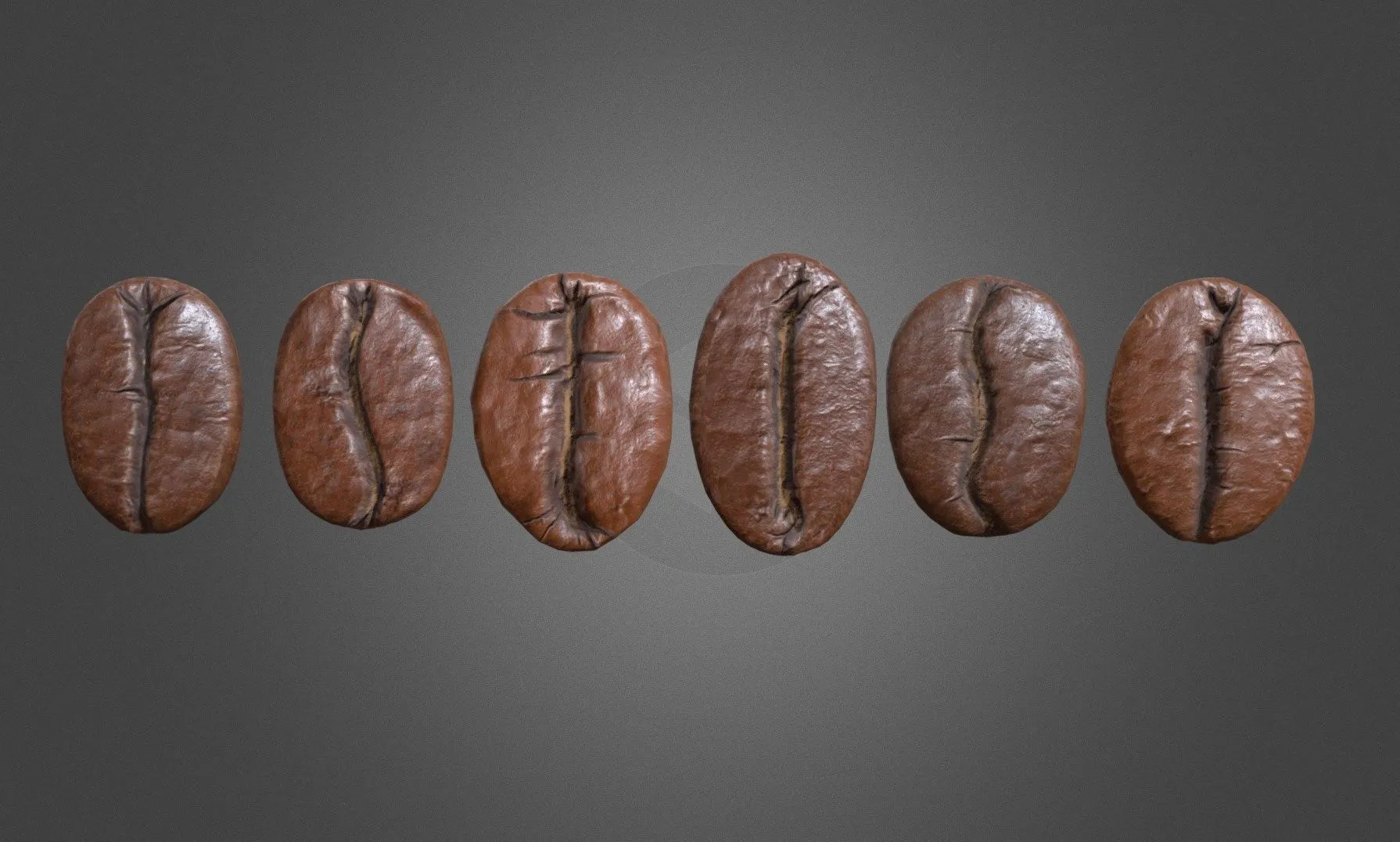 PBR Game 3D Models - Coffee Beans Low Poly Pbr