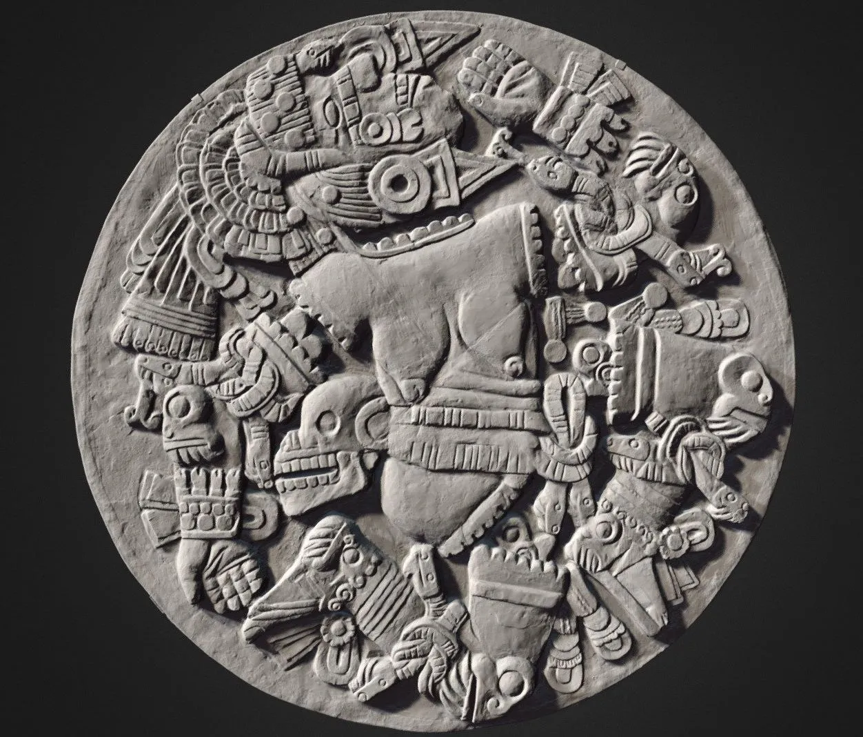 PBR Game 3D Models - Col Coyolxauhqui