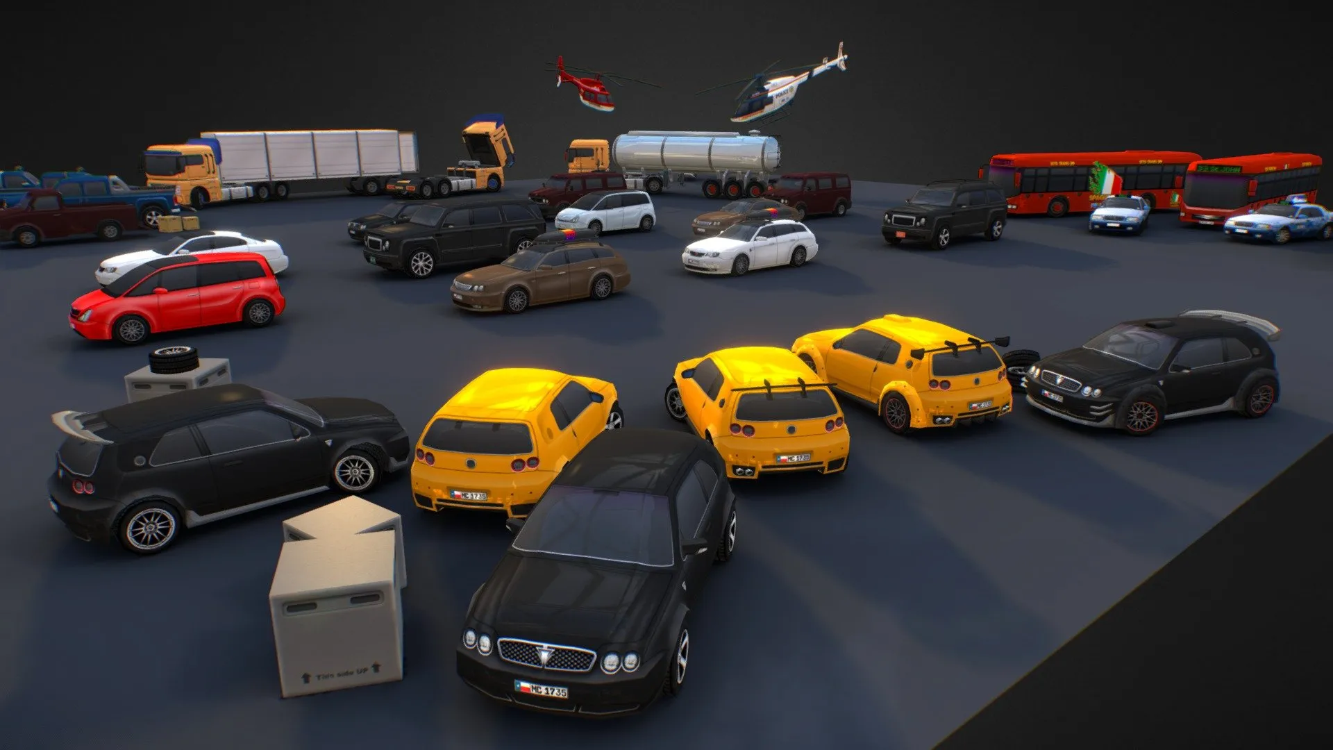 PBR Game 3D Models - Complete Vehicle Pack V2
