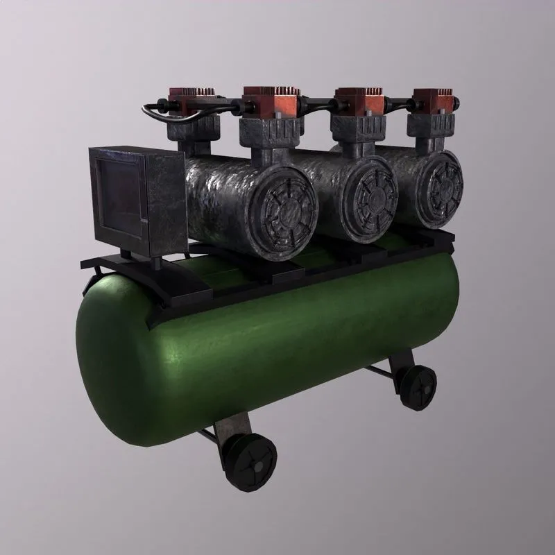 PBR Game 3D Models - Compressor Machine