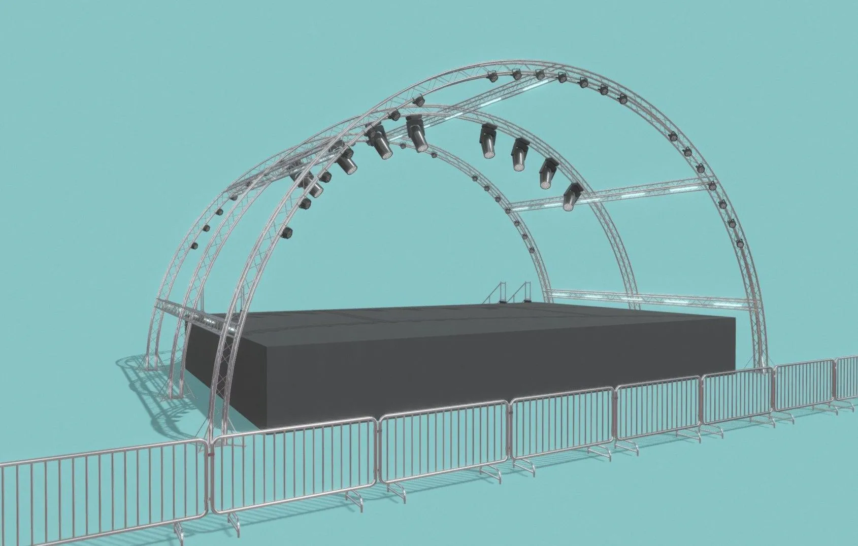 PBR Game 3D Models - Concert Stage 9