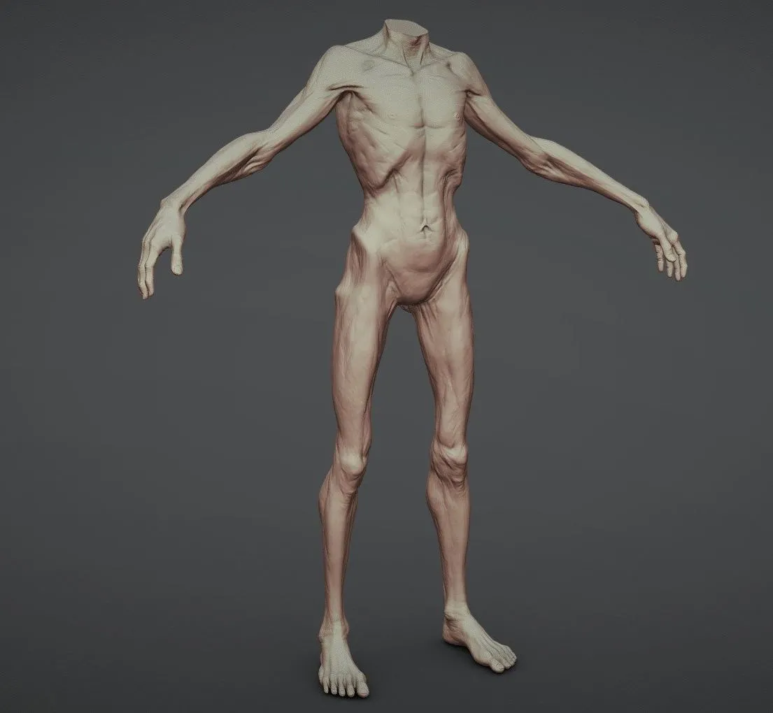 PBR Game 3D Models - Creature Body Sculpt 2
