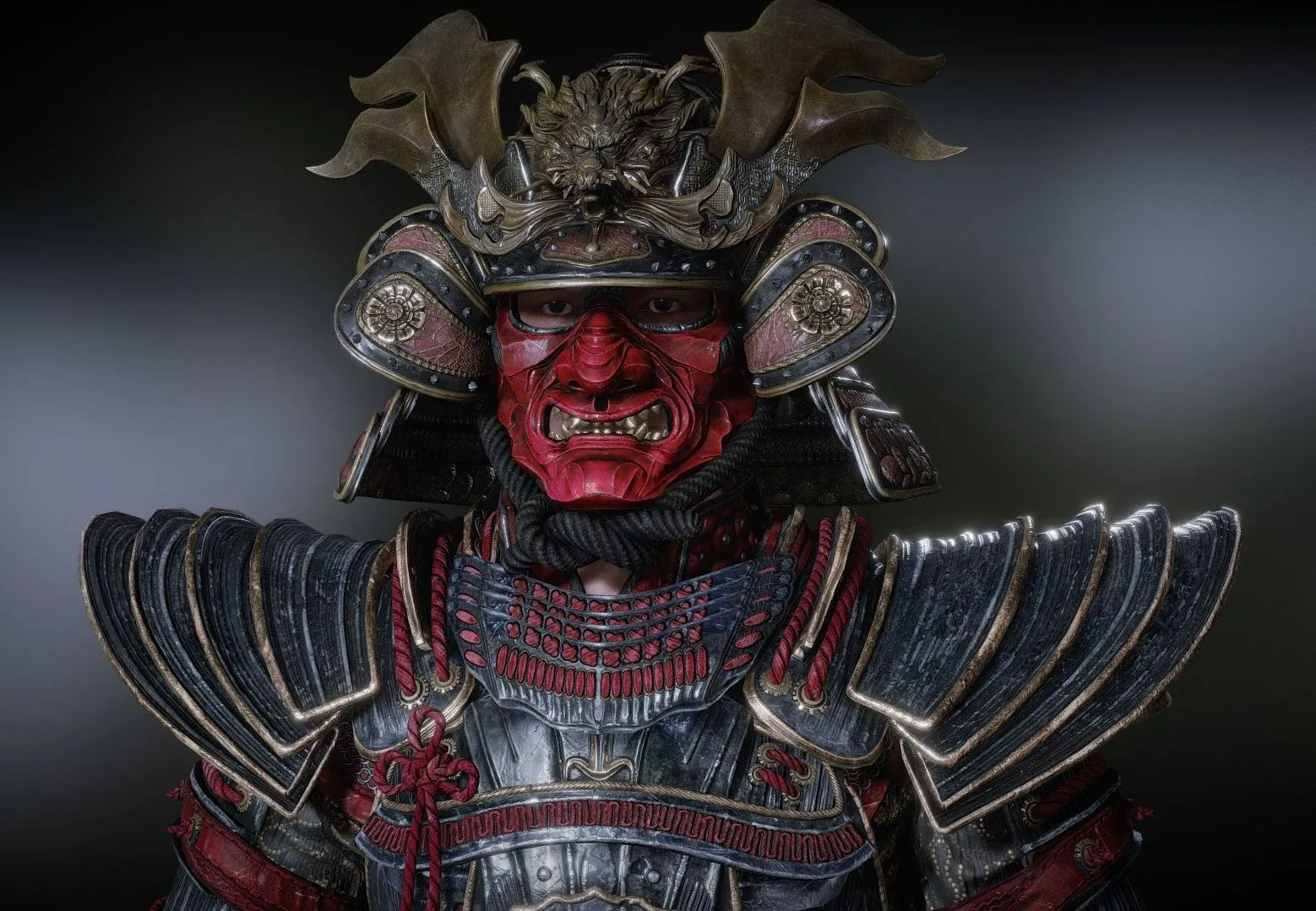 PBR Game 3D Models - Crimson Samurai