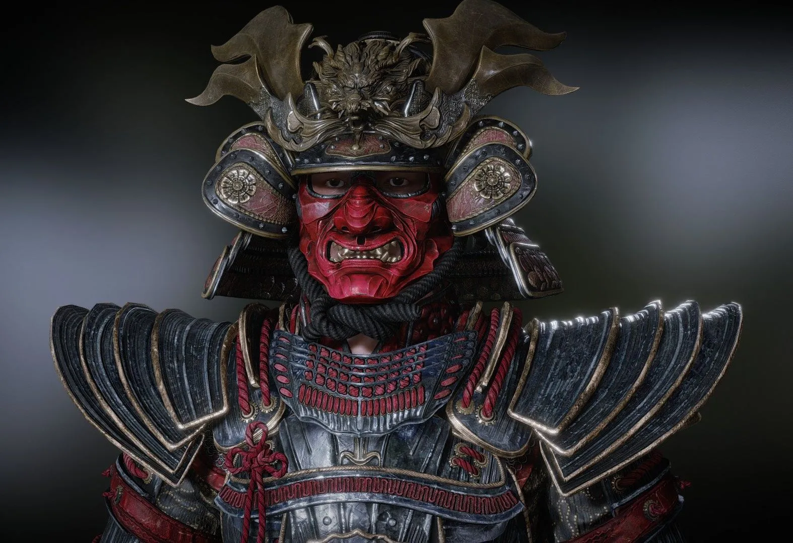 PBR Game 3D Models - Crimson Samurai