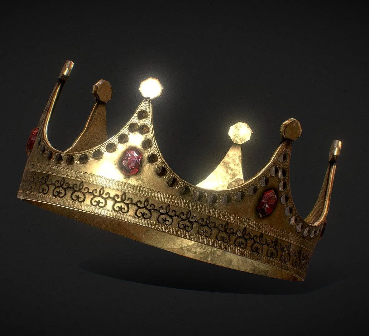PBR Game 3D Models - Crown Lp