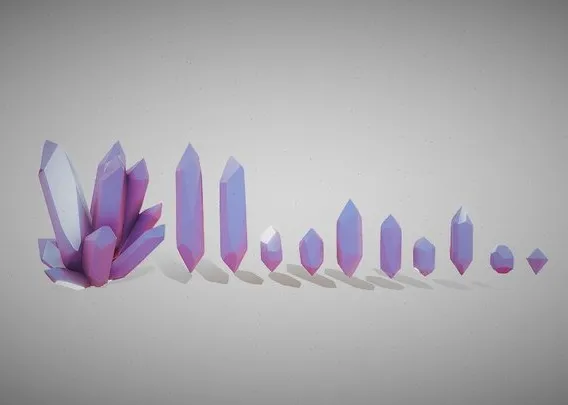 PBR Game 3D Models - Crystal Pack   10 In 1