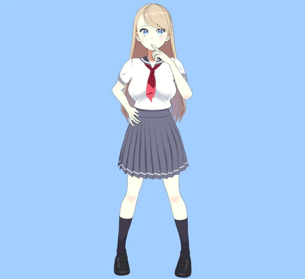 PBR Game 3D Models - Cute Student