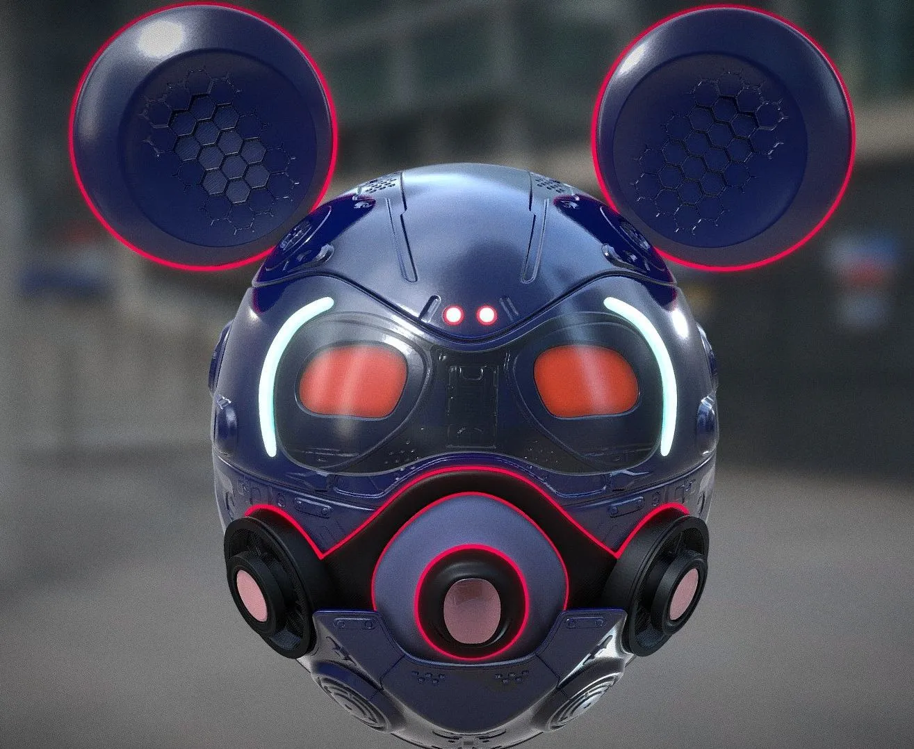 PBR Game 3D Models - Cybermask 1