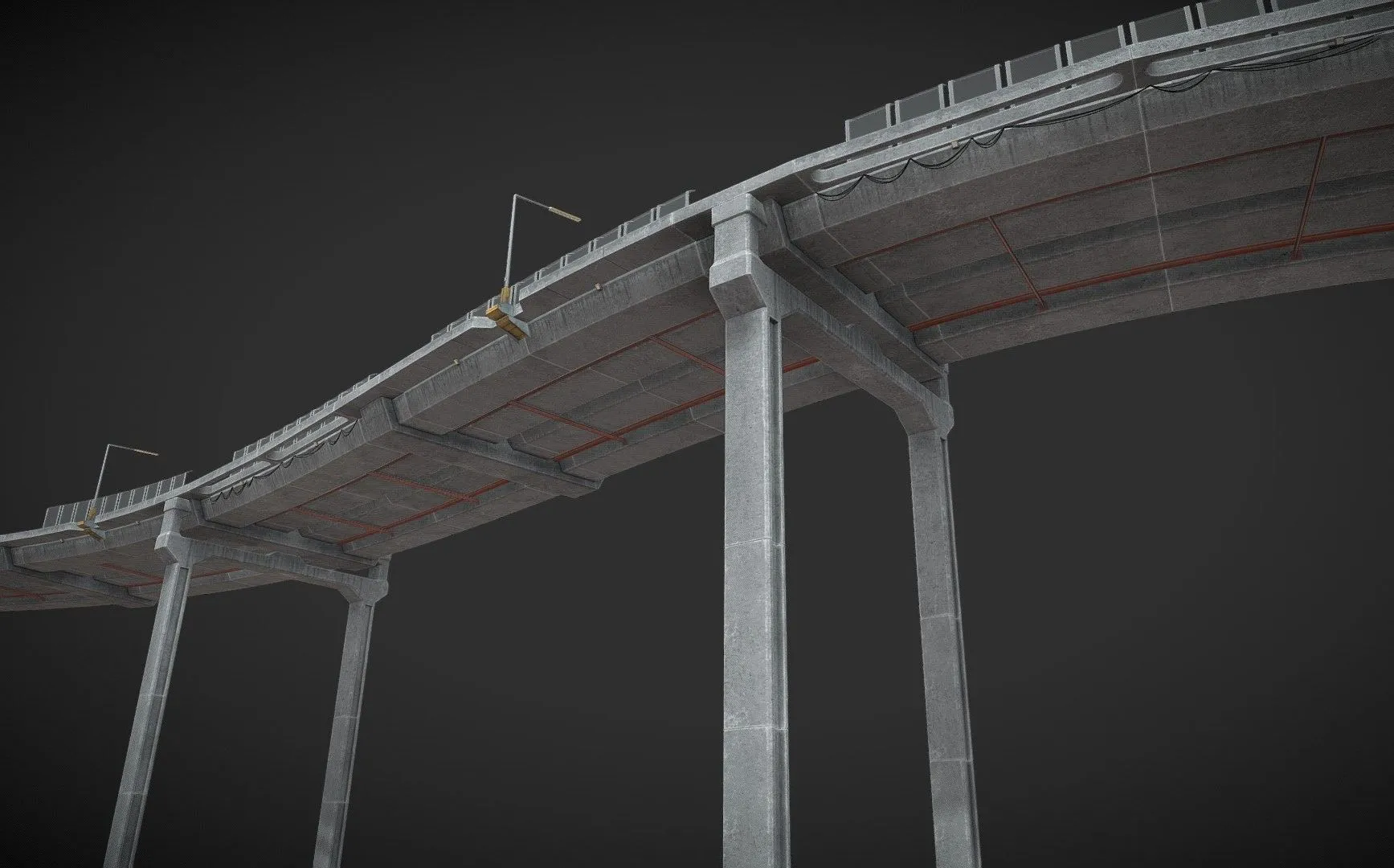 PBR Game 3D Models - Cyberpunk Scifi Bridge