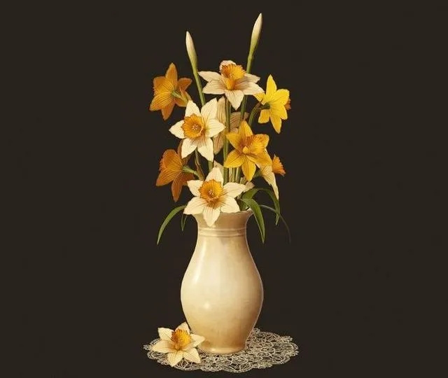 PBR Game 3D Models - Daffodils Narcissus Flower
