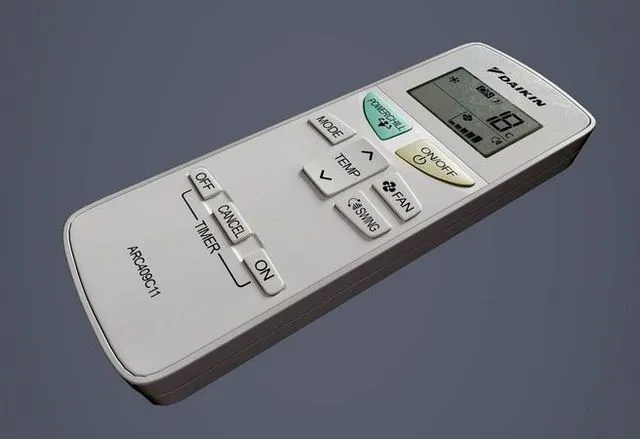 PBR Game 3D Models - Daikin Air Conditioning Remote