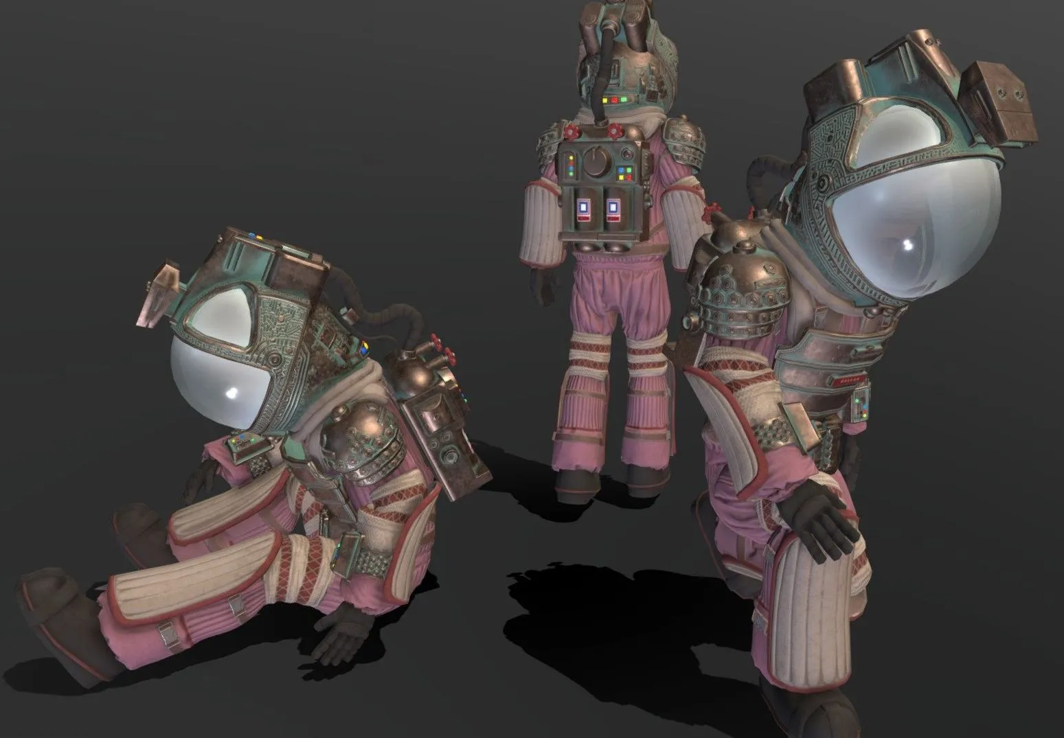 PBR Game 3D Models - Dallas Compression Suit Poses