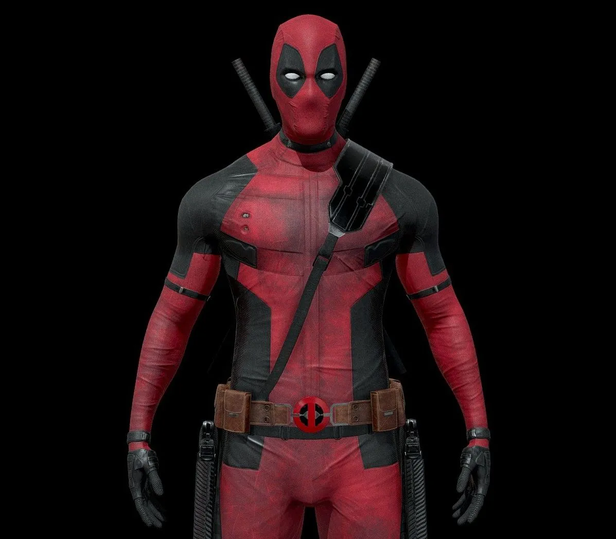 PBR Game 3D Models - Deadpool Static No Rig Gameready
