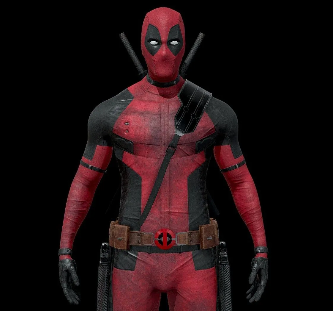 PBR Game 3D Models - Deadpool Static No Rig Gameready