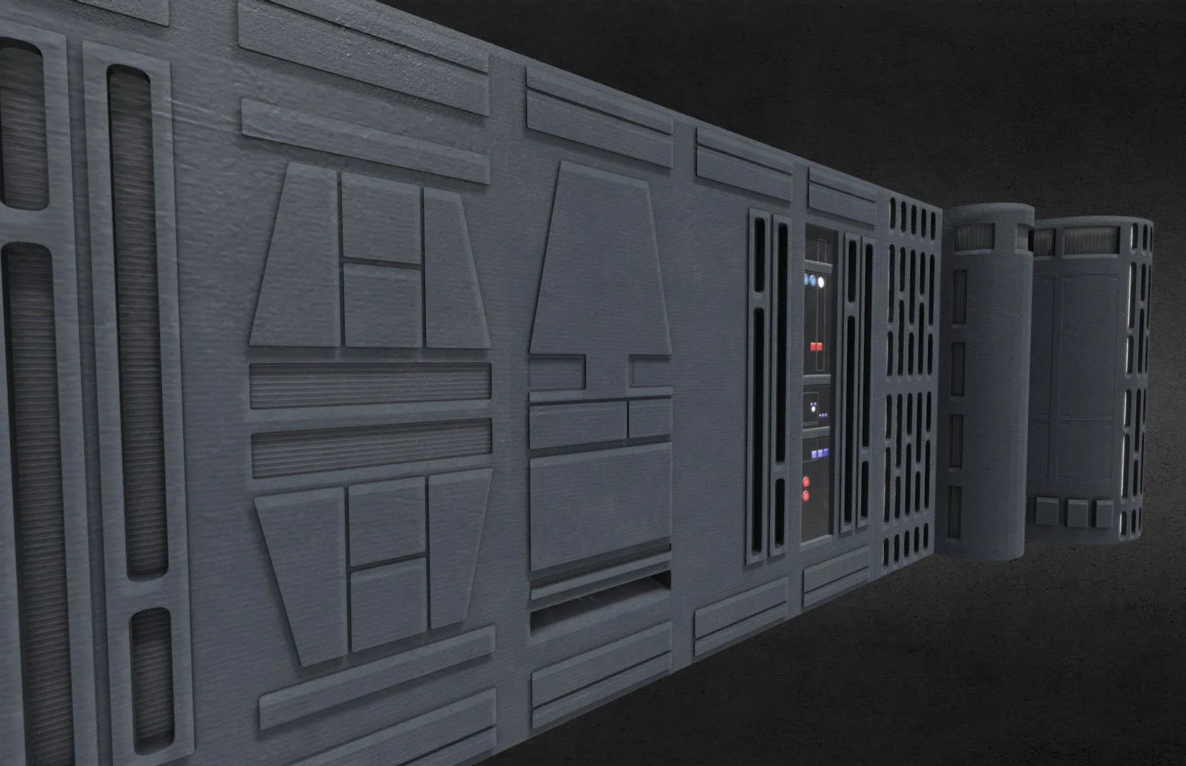 PBR Game 3D Models - Deathstar Wallpanels Group 1