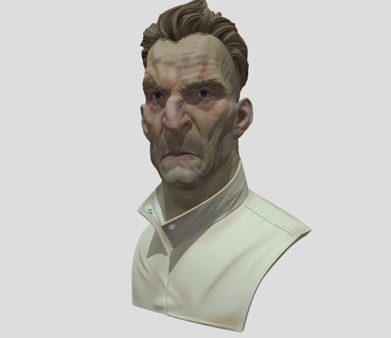 PBR Game 3D Models - Dishonored Bust
