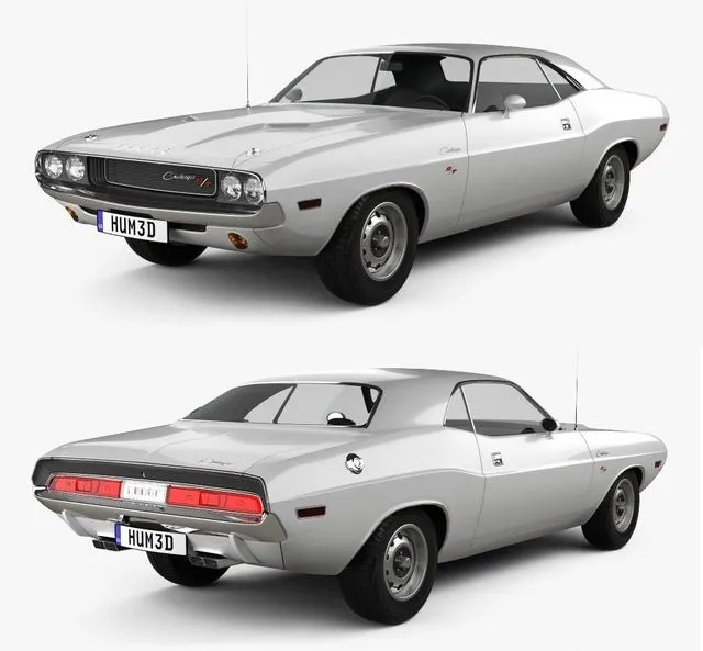 PBR Game 3D Models - Dodge Challenger 1970