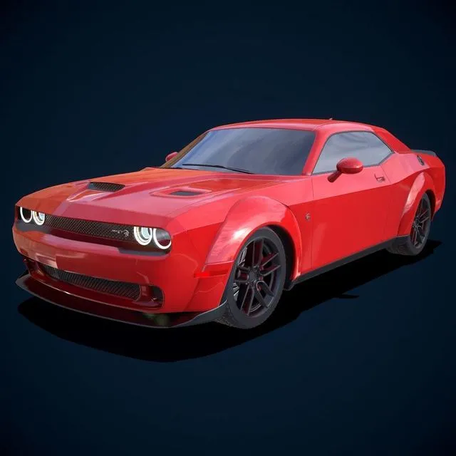 PBR Game 3D Models - Dodge Challenger SRT Hellcat 2018