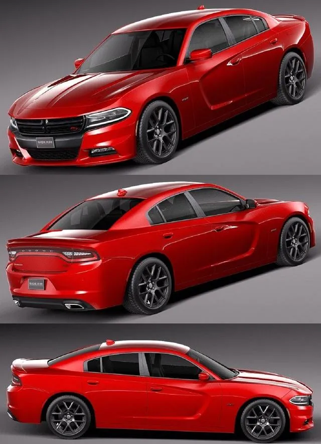 PBR Game 3D Models - Dodge Charger 2015