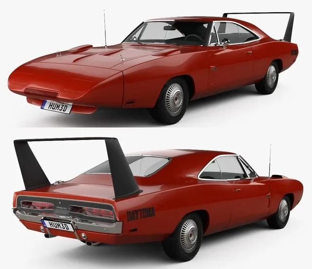 PBR Game 3D Models - Dodge Charger Daytona Hemi 1969
