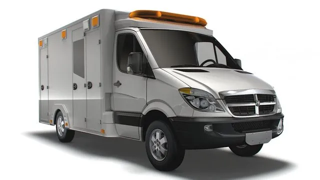 PBR Game 3D Models - Dodge Sprinter Ambulance 2009