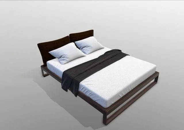 PBR Game 3D Models - Double bed