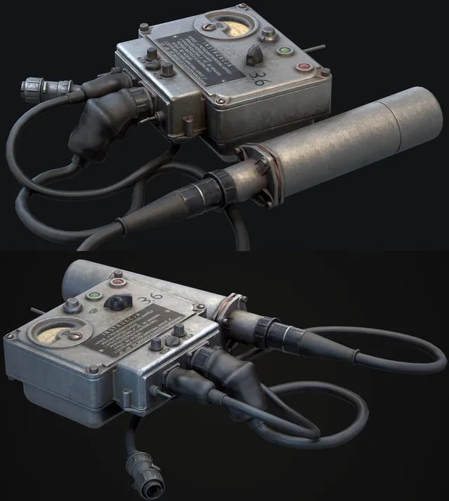 PBR Game 3D Models - DP-3B Dosimeter