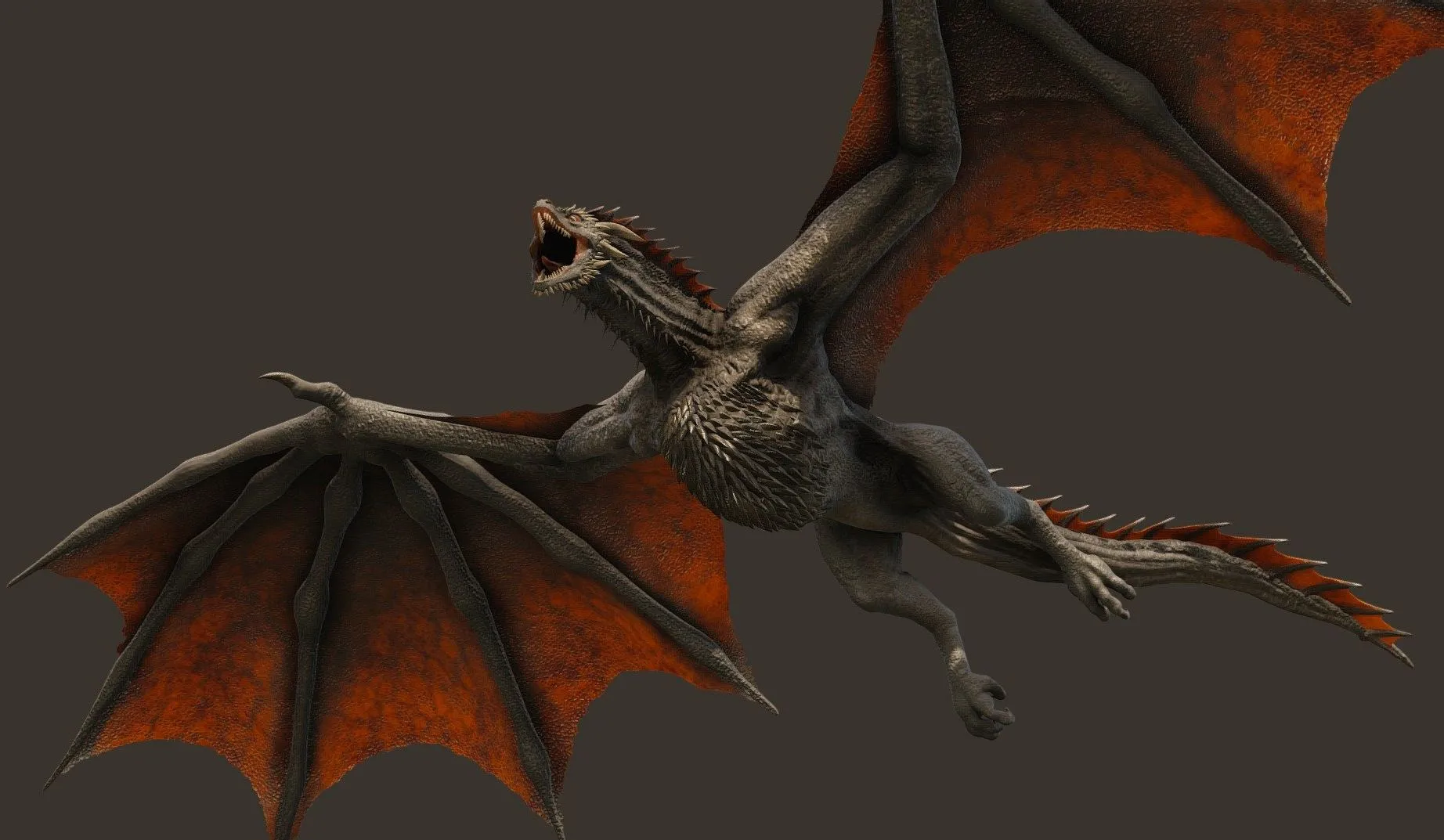 PBR Game 3D Models - Drogon Game Of Thrones 2019