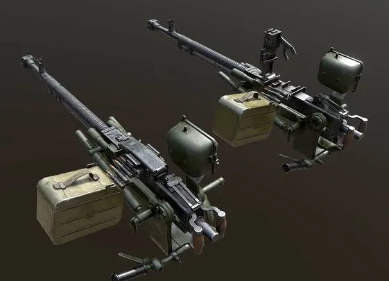 PBR Game 3D Models - Dshk Vehicle Mount