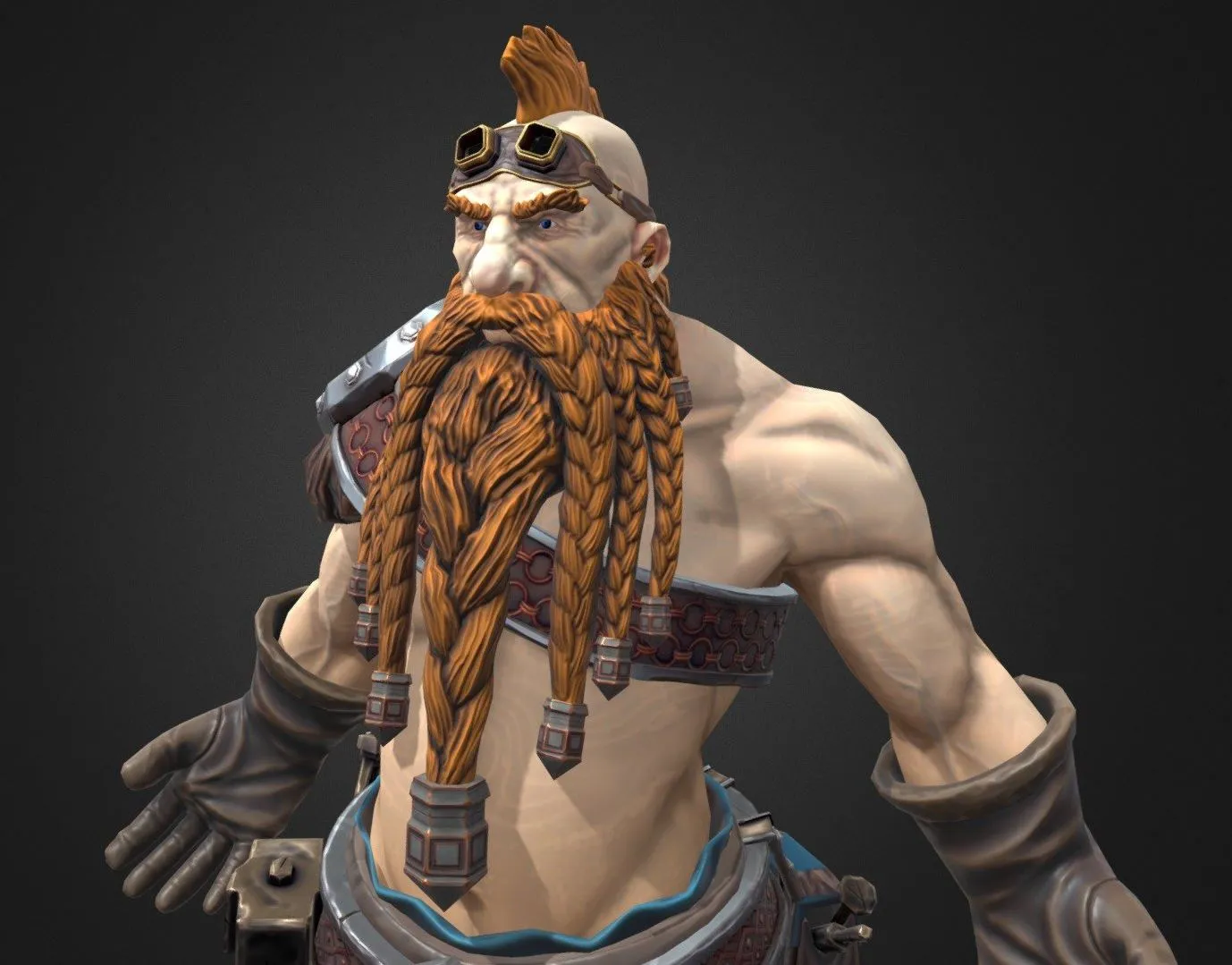 PBR Game 3D Models - Dwarf Blacksmith