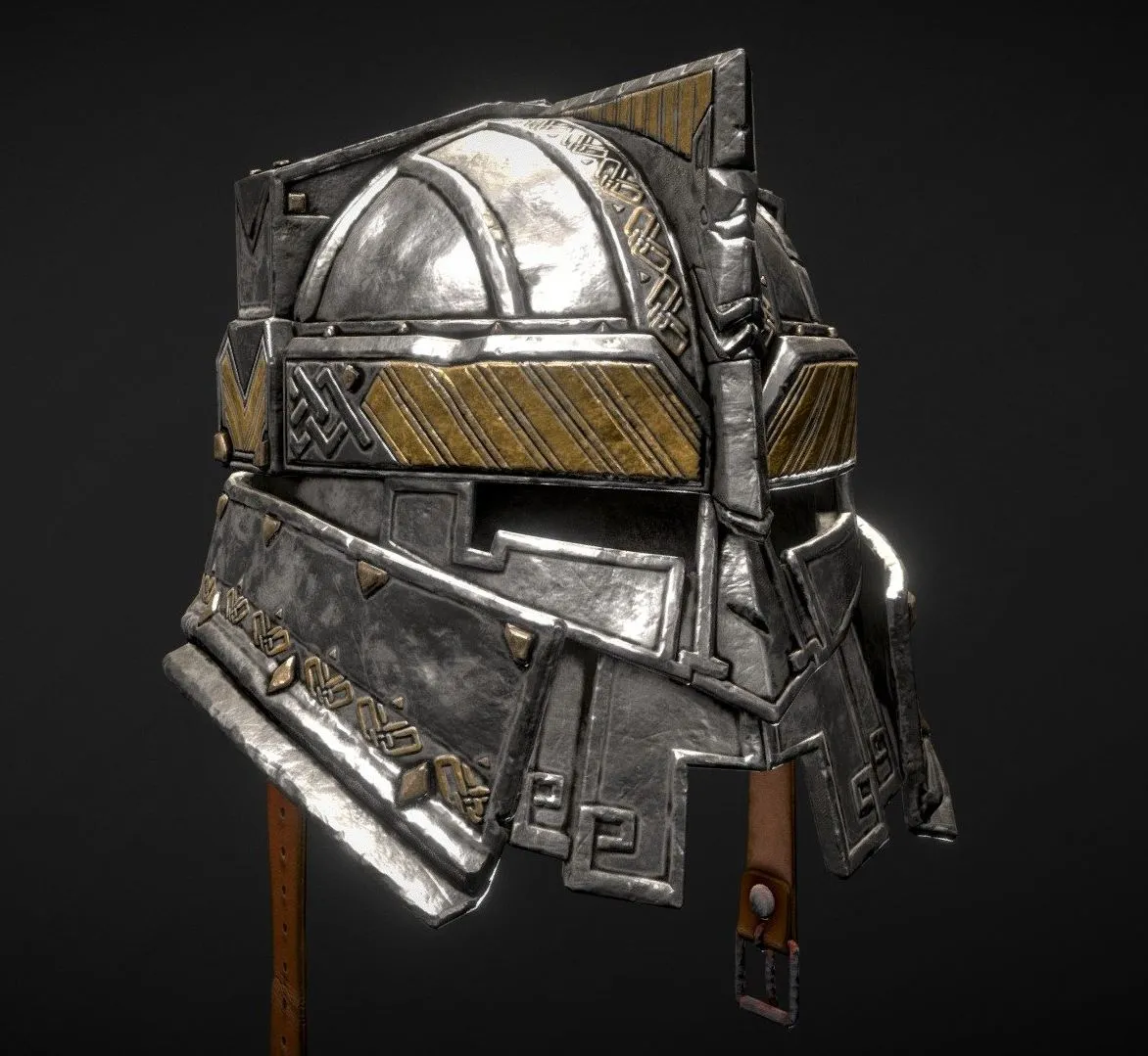 PBR Game 3D Models - Dwarf Helmet