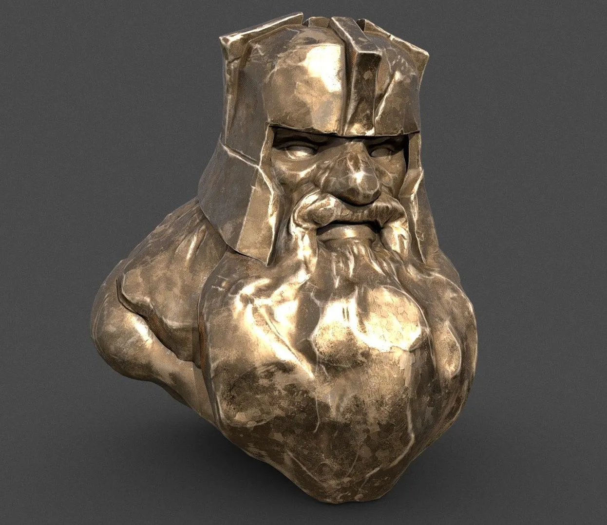 PBR Game 3D Models - Dwarf Statue