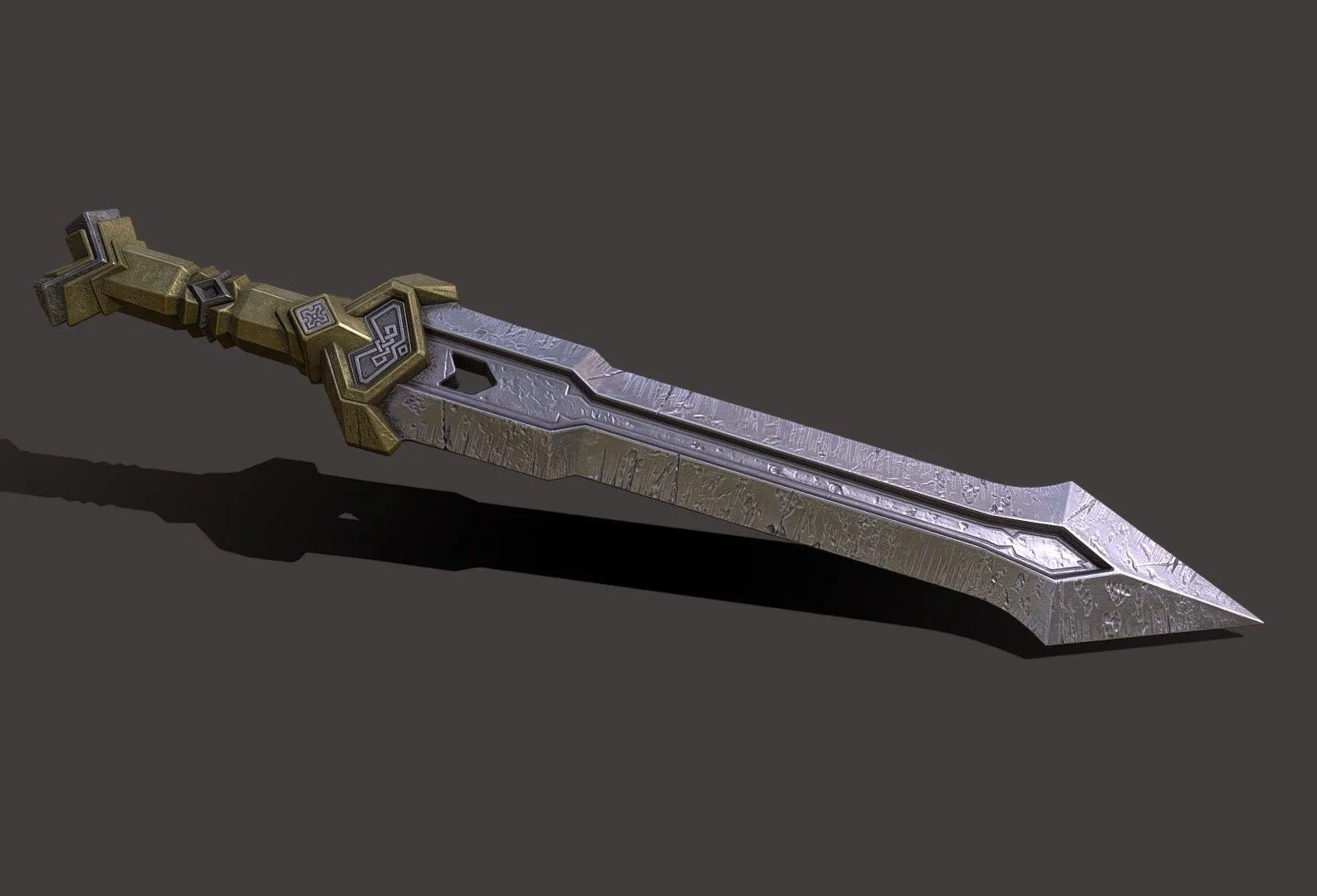 PBR Game 3D Models - Dwarven Sword