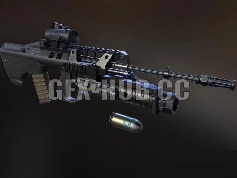 PBR Game 3D Models - EF88 Rifle