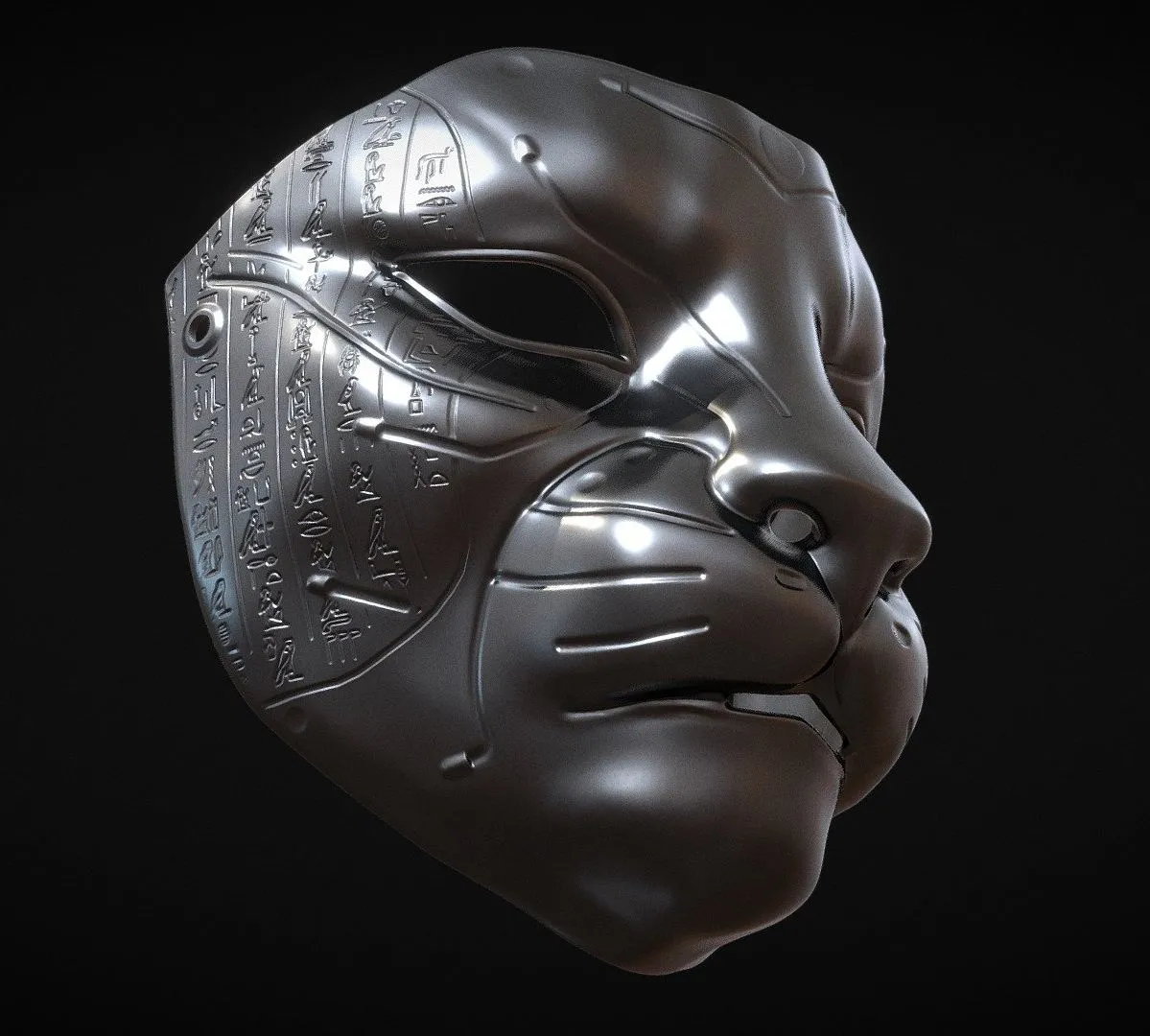 PBR Game 3D Models - Egyptian Lion Mask
