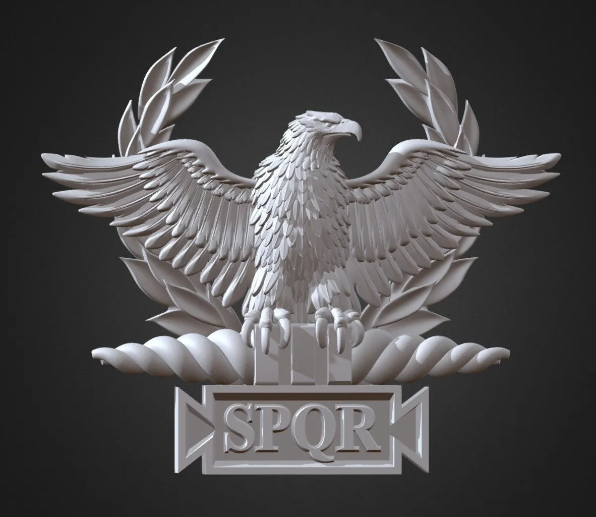 PBR Game 3D Models - Emblem Roman Empire Spqr