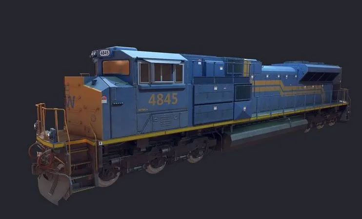 PBR Game 3D Models - EMD-SD70ACe diesel-electric locomotives