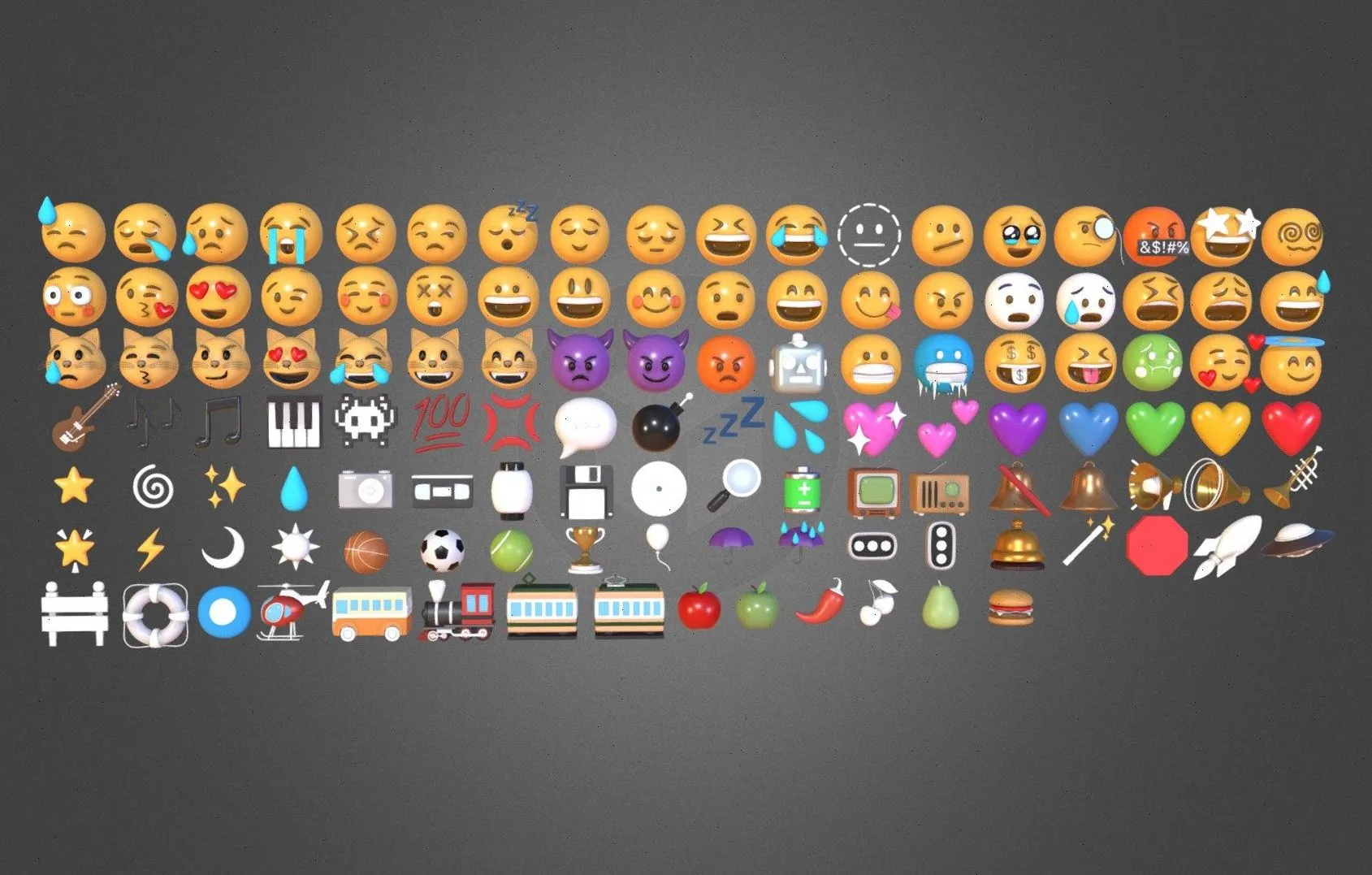 PBR Game 3D Models - Emoji Pack 122 Emojis