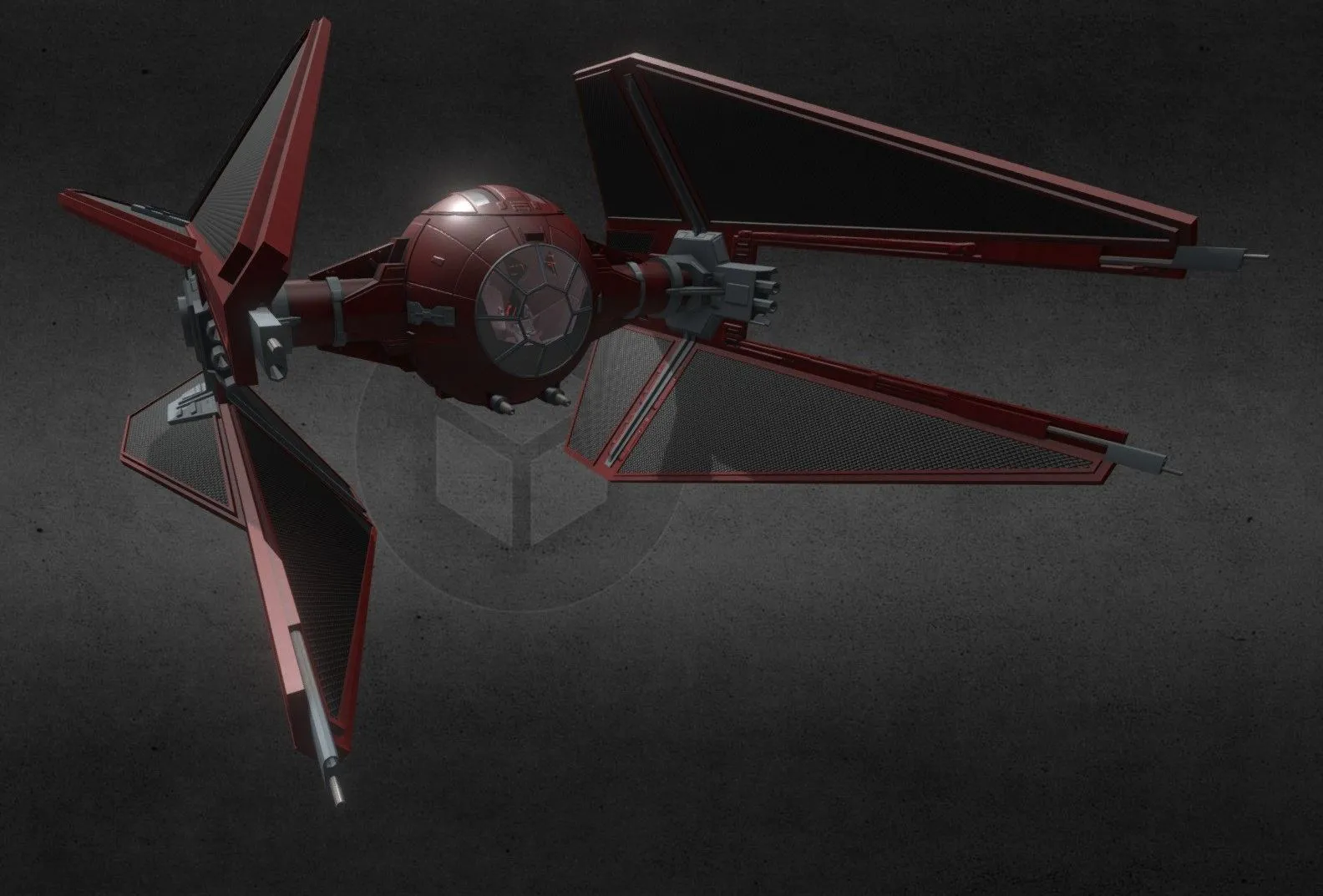 PBR Game 3D Models - Emperors Royal Guard Tiein Starfighter