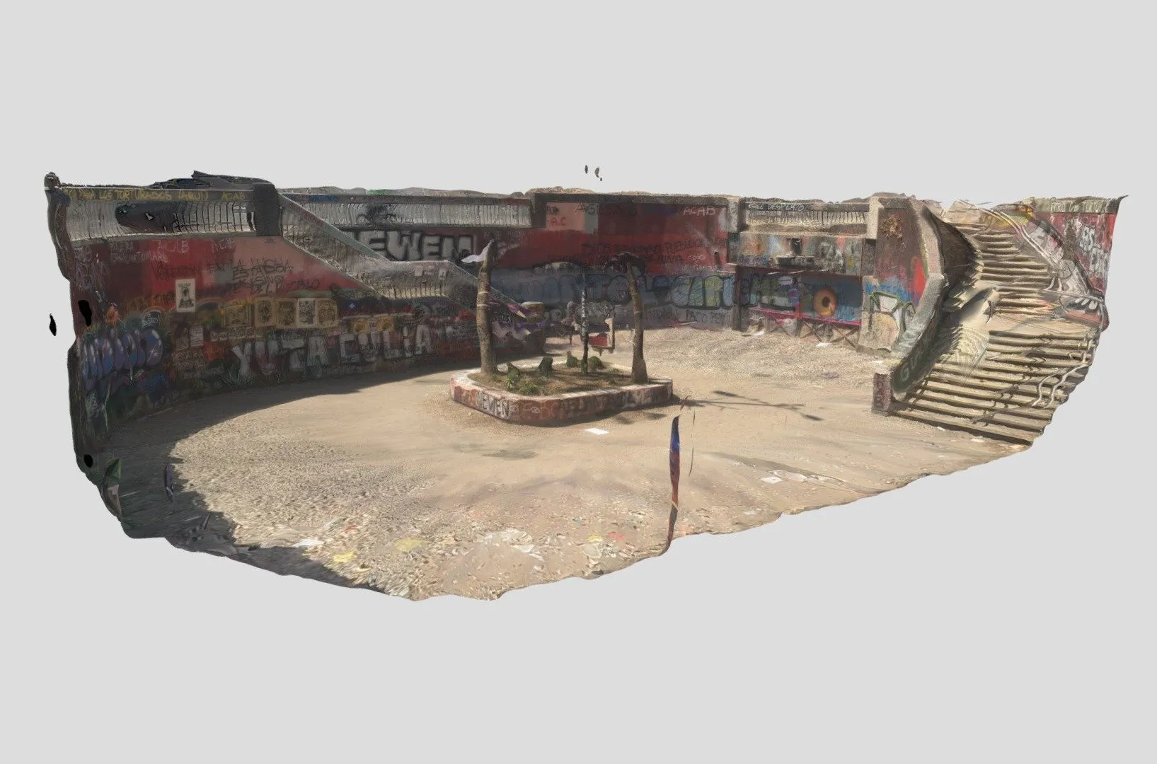 PBR Game 3D Models - Entrada Metro Baquedano 25 Enero